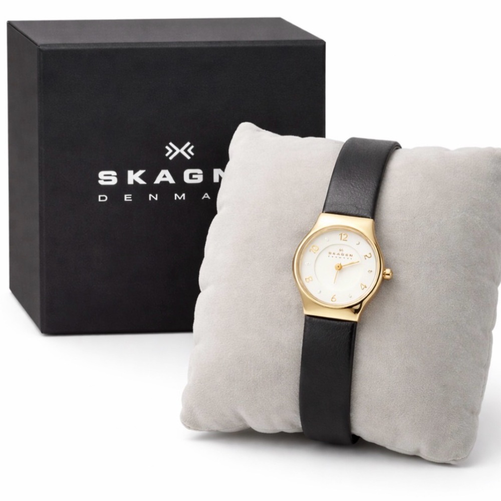 Skagen Denmark Leather Watch